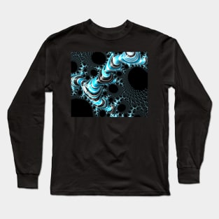 Blue snake fractal Long Sleeve T-Shirt